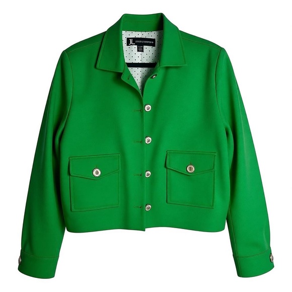 Jules & Leopold Jackets & Blazers - Jules and Leopold Women XL NWT Green Cropped Blazer Jacket Lined Preppy Office